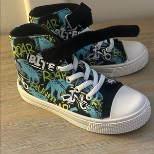 Kids High-Top Dinosaur Sneakers
